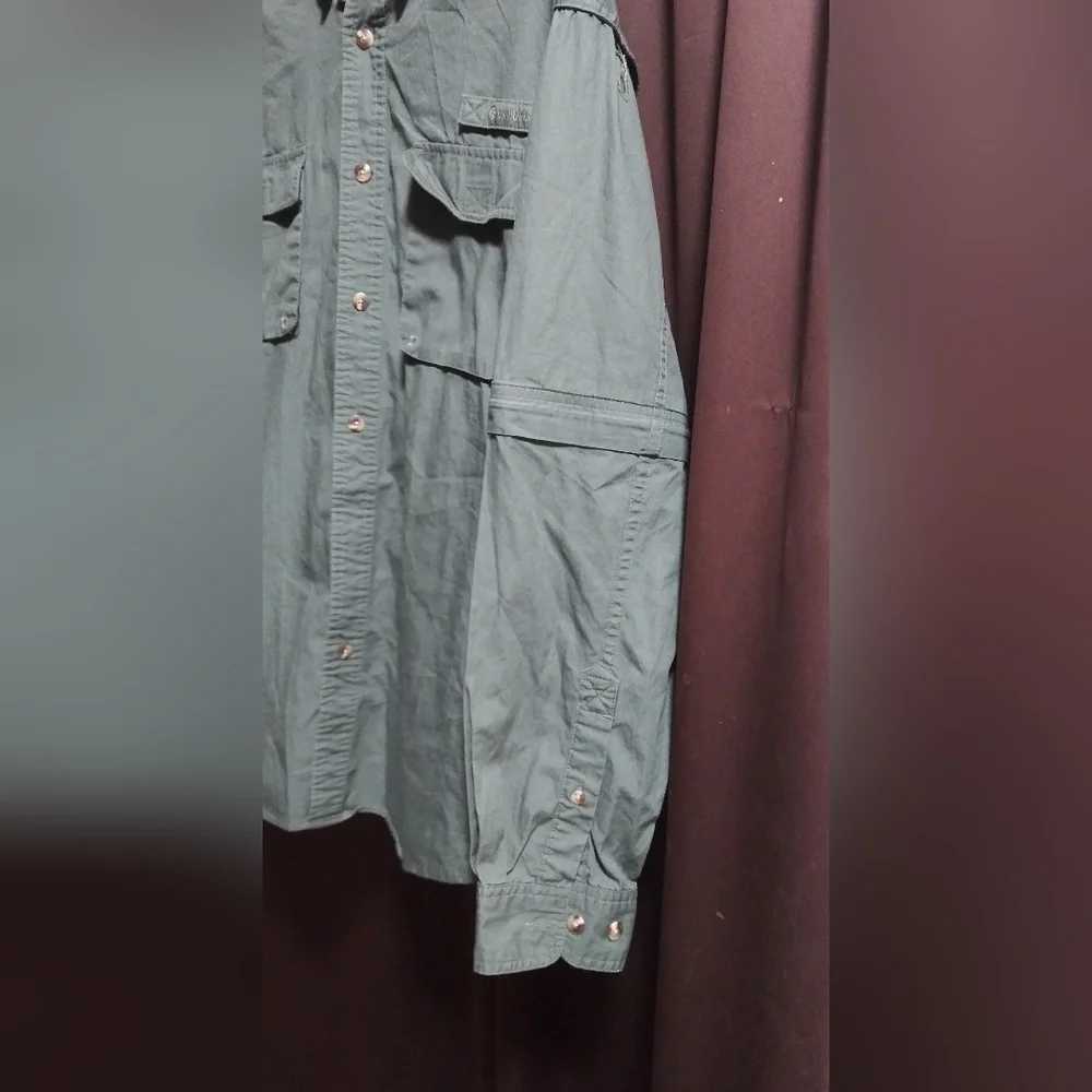 Versatile army green  Mens size medium Gander Mtn button-up shirt - Picture 9 of 12